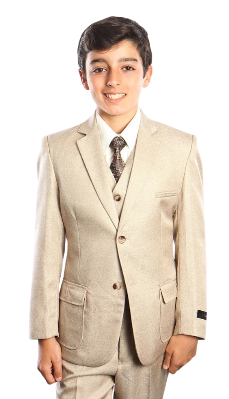 Tazzio Boys Suit B385-04-BEIGE