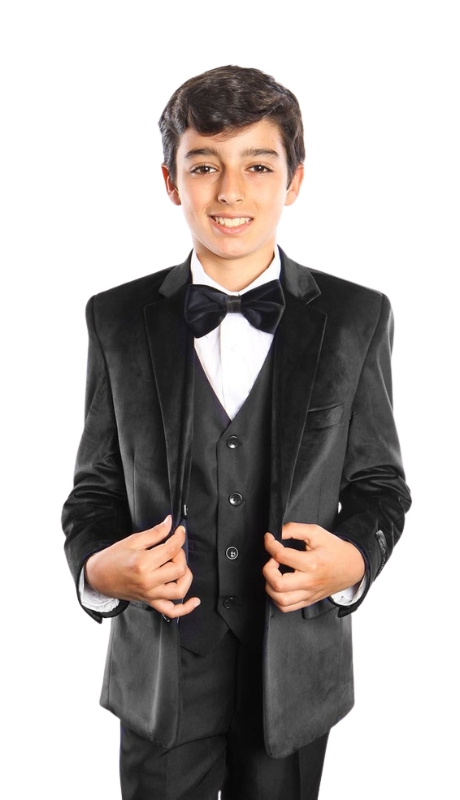 Tazzio Boys Suit B386-01-BLK