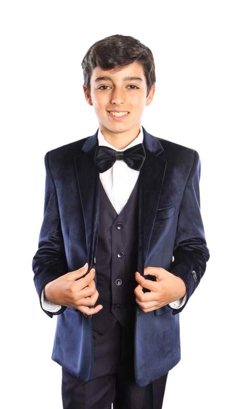Tazzio Boys Suit B386-02-NAVY