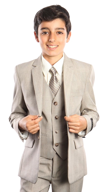 Tazzio Boys Suit B388-03-DARK-TAN