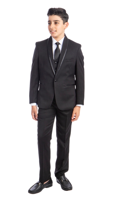 Tazzio Boys Suit B393-01-BLK