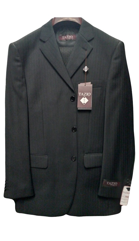 Tazzio Mens Suit M122-01-BLK-GRY