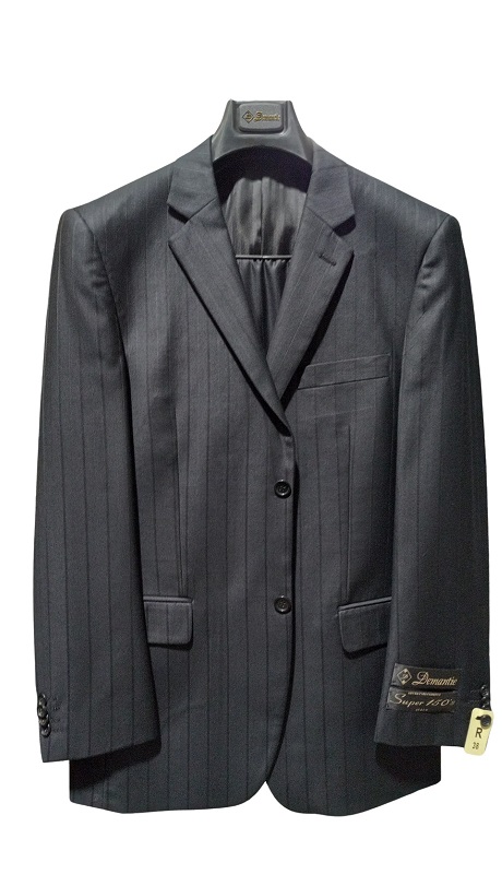 Demantie Men's Button Suit M137-02-GRY
