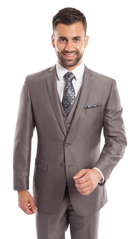 Tazzio Mens Suit M157S-03-LT-GRY