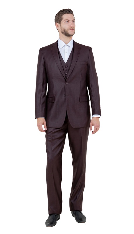 Tazzio Mens Suit M158-12-BURG