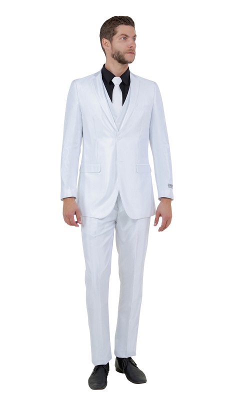 TAZZIO Mens Suit-M163S-05-WHITE