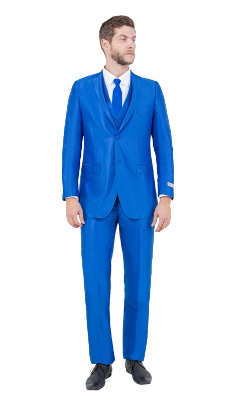 TAZZIO Mens Suit-M163S-07-BLUE 