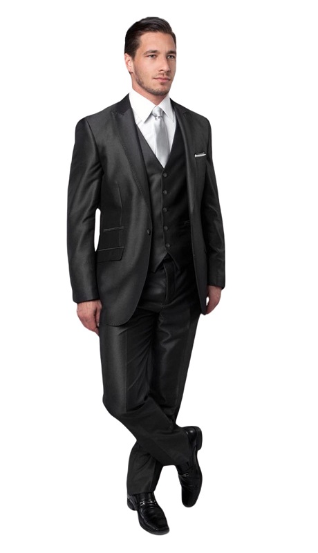 Tazzio Mens Suit-M166S-02-GREY