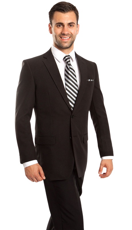 Tazzio Mens Suit-M167S-01-Black