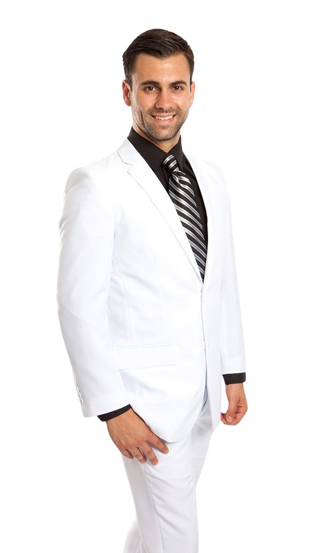 Tazzio Mens Suit M167S-04-White