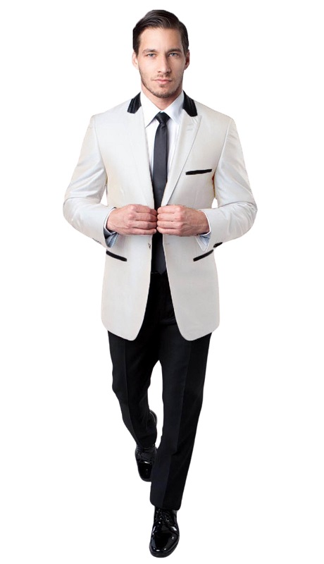Tazzio Mens Suit M174S-03-WHT