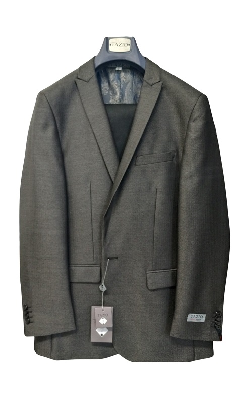 TAZZIO Mens Suit-M192S-03-Grey