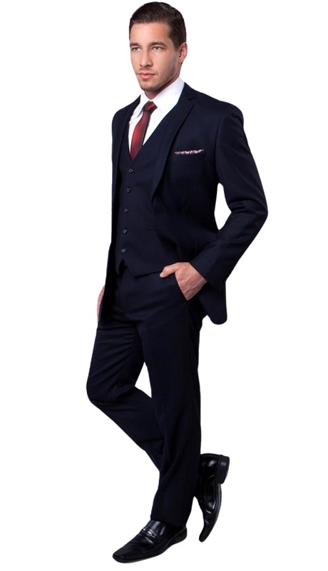 TAZZIO Mens Suit-M194S-02-Navy