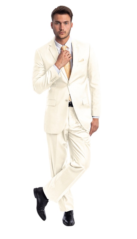 Demantie Mens Suit M202-18-OFFWHITE 