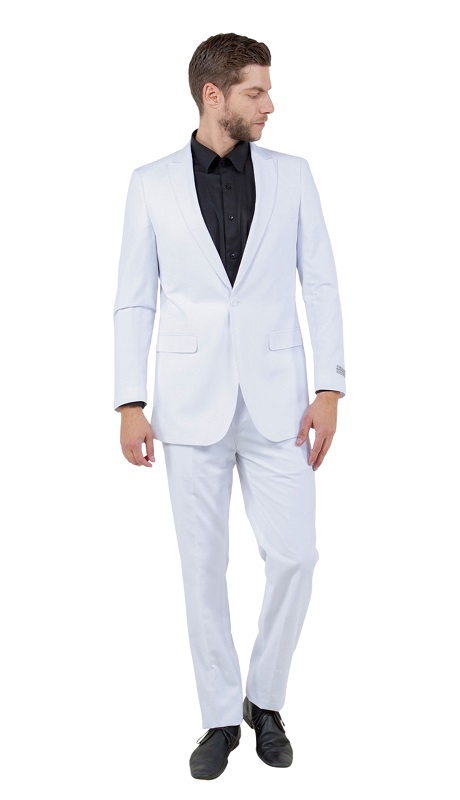 Tazzio Mens Suit M211S-09-WHITE