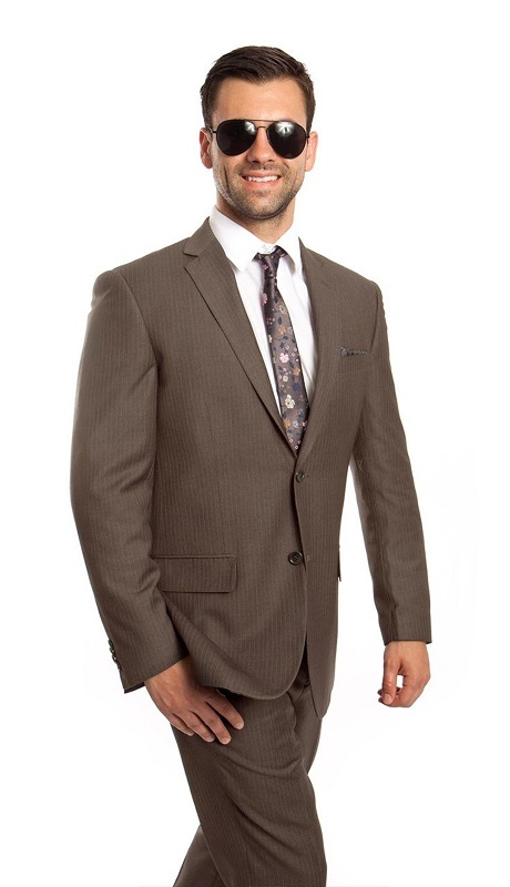 Demantie Mens Suit M215-05-TAUPE