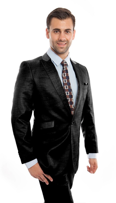 TAZZIO Mens Suit-M216S-01-BLACK