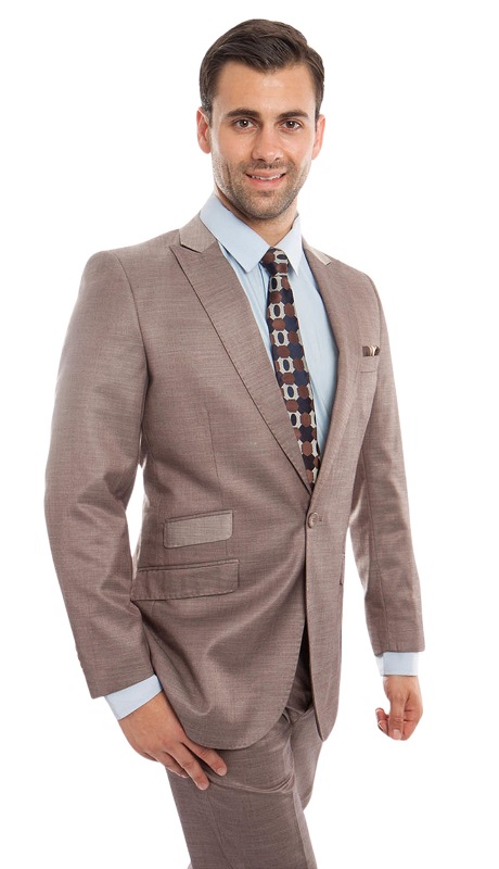 TAZZIO Mens Suit-M216S-03-Charcoal