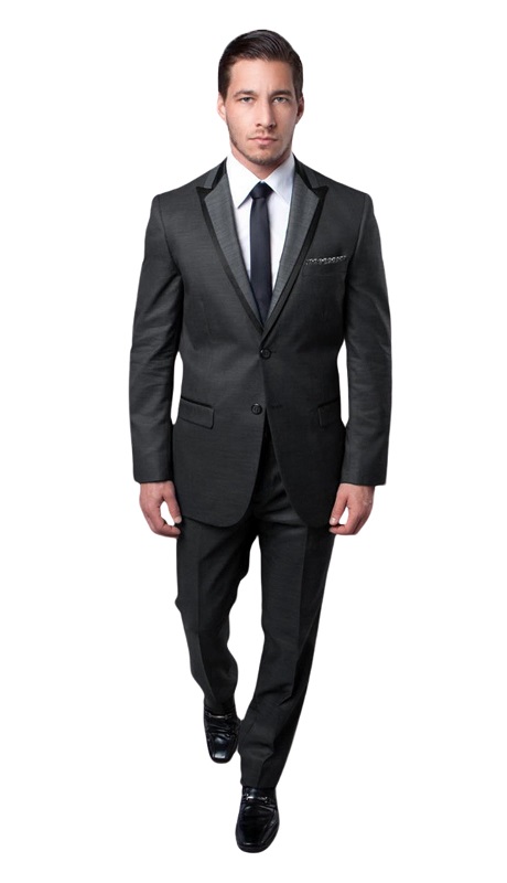 TAZZIO Mens Suit-M219S-01-BLACK
