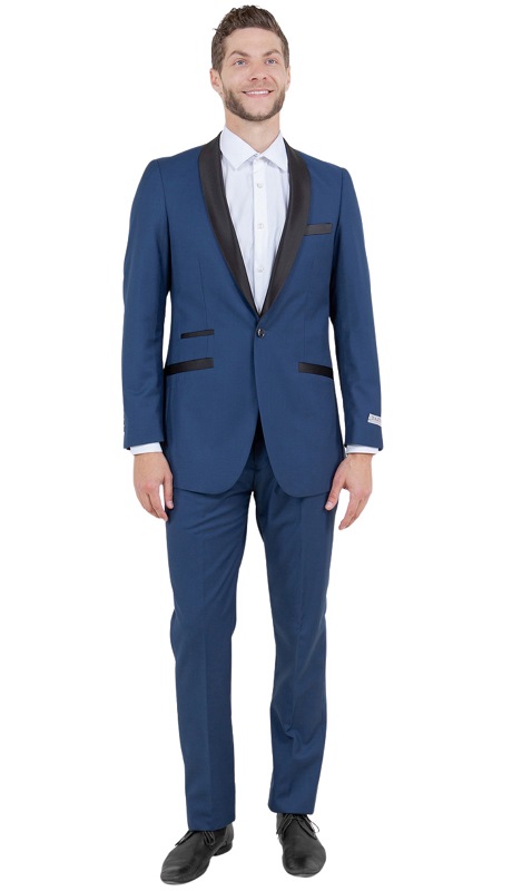 Tazzio Mens Suit  M224S-02-BLUE BLACK