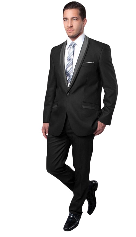 Tazzio Mens Suit -M228S-01-Grey
