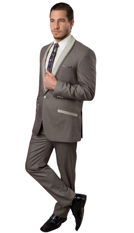 Tazzio Mens Suit M228S-03-Beige