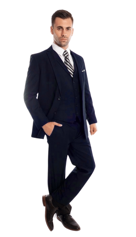 TAZZIO Mens Suit M231S-02-NAVY