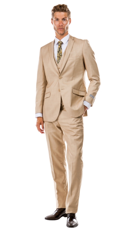 Tazzio Mens Suit M250S-05-DARK TAN