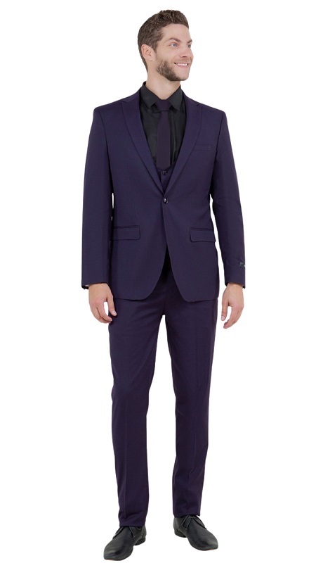 Tazzio Mens Suit-M255US-04-EGGPLANT-PURPLE