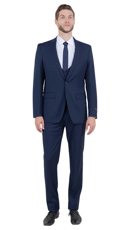 Tazzio Mens Suit-M255US-11-NAVY BLUE 