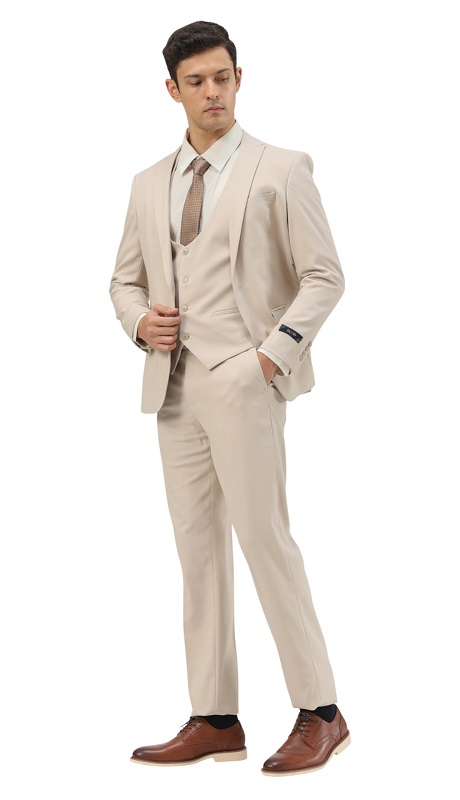 Tazzio Mens Suit-M255US-13-TAN 