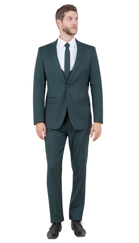 Tazzio Mens Suit-M255US-14-HUNTER GREEN 