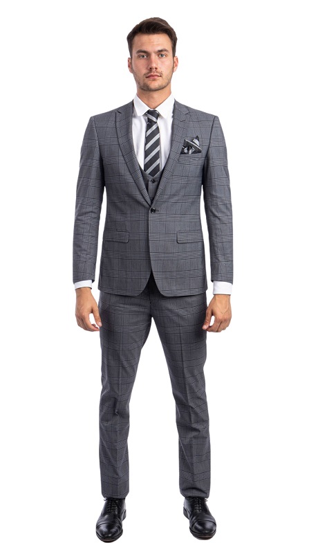 Tazzio Mens Suit-M267US-03-GRAY