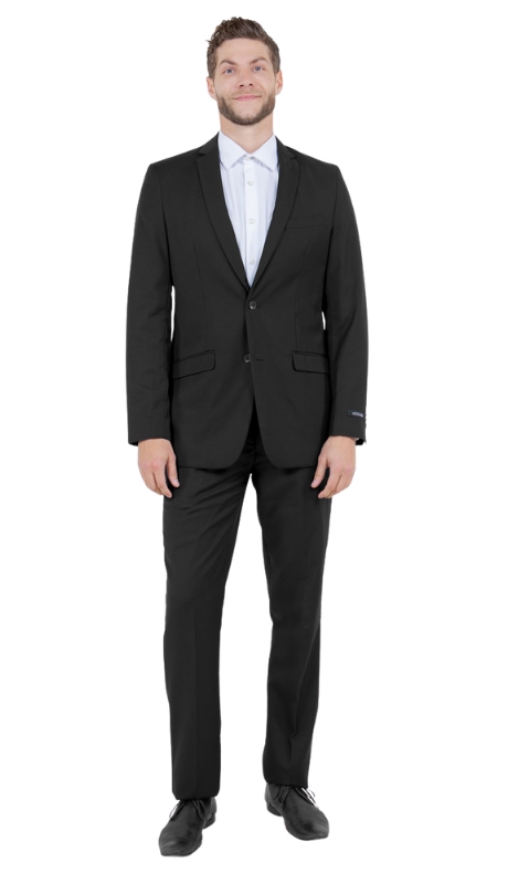 Azzuro Mens Suit M276S-01-BLACK