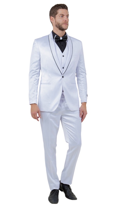 Tazzio Mens Suit  M288SK-1-WHT 