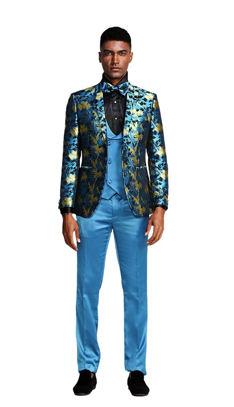 Tazzio Mens Suit M291SK-02-TEAL