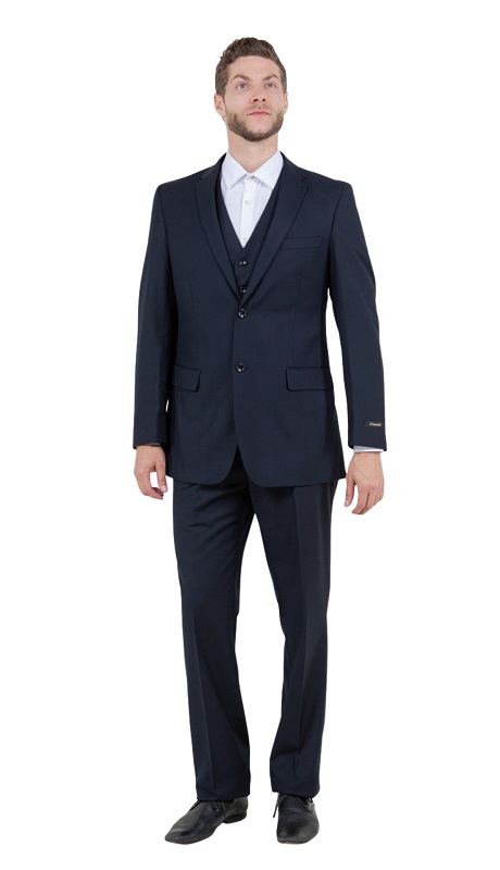 TAZZIO Mens Suit-M302-02-Dark Navy