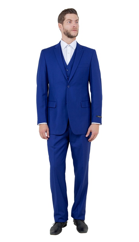 TAZZIO Mens Suit-M302-12-Royal Blue