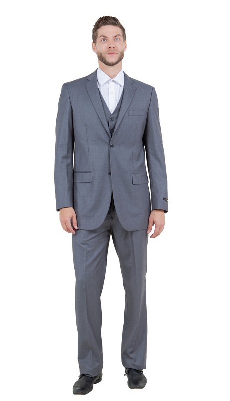 TAZZIO Mens Suit-M302-14-Grey