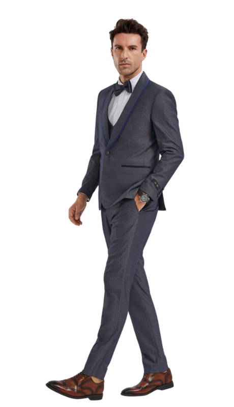 Tazzio Mens Tuxedo M352SK-BLK