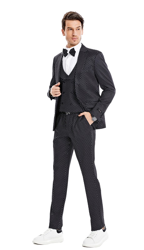 Tazzio Mens Suit M364SK-Black