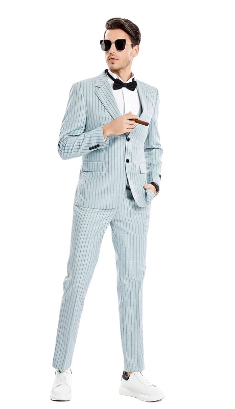 Tazzio Mens Suit-M371SK-01-MINT-GRAY