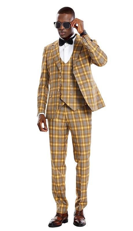 Tazzio Mens Suit-M373SK-01-DIJON 