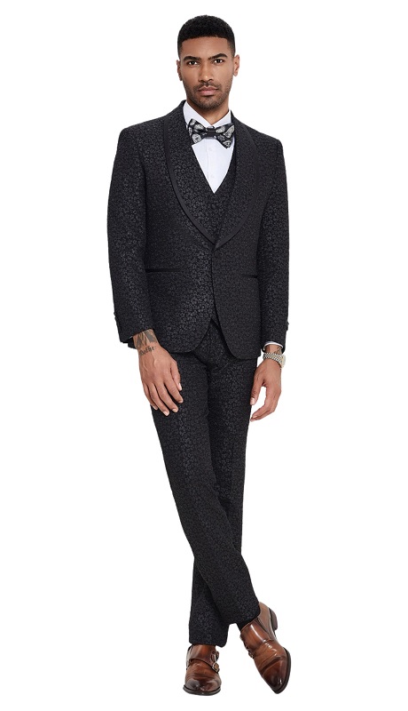 Tazzio Mens Suit M411SK-02-BLK