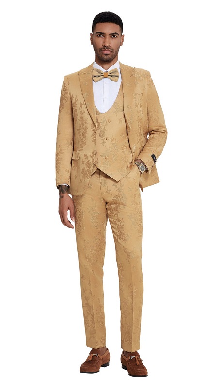   Tazzio Mens Suit M414SK-02-TAN