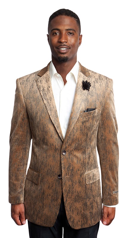 Empire Mens Sports Coat  ME175-TAN/BROWN