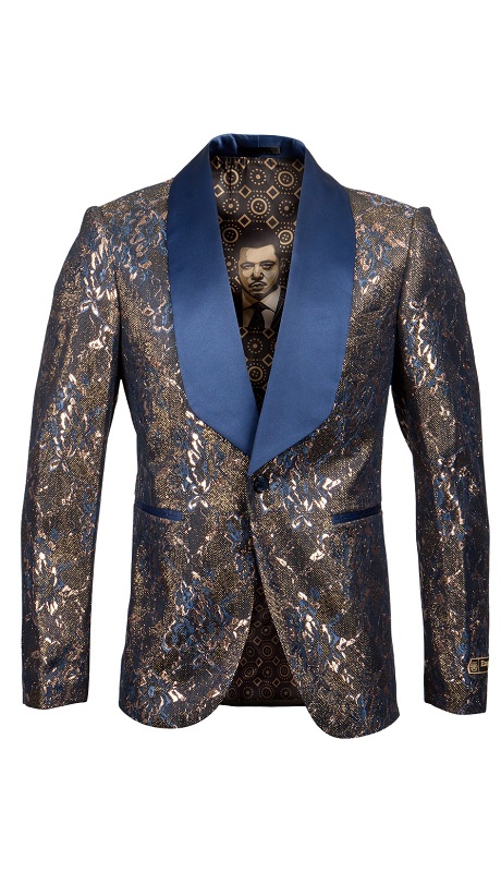 Empire Mens Sports Coat ME262H-BLK-BLUE