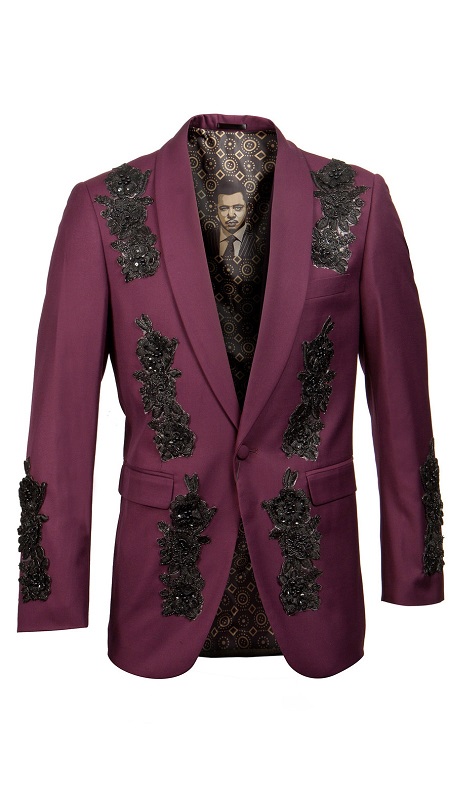 ZeGarie Mens Sports Coat ME264H-MAROON