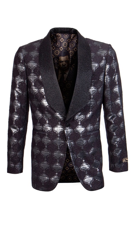 Empire Mens Sports Coat ME327H-BLK-SIL