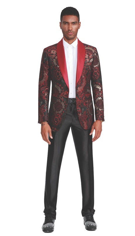Empire Mens Sports Coat ME348H-BURG
